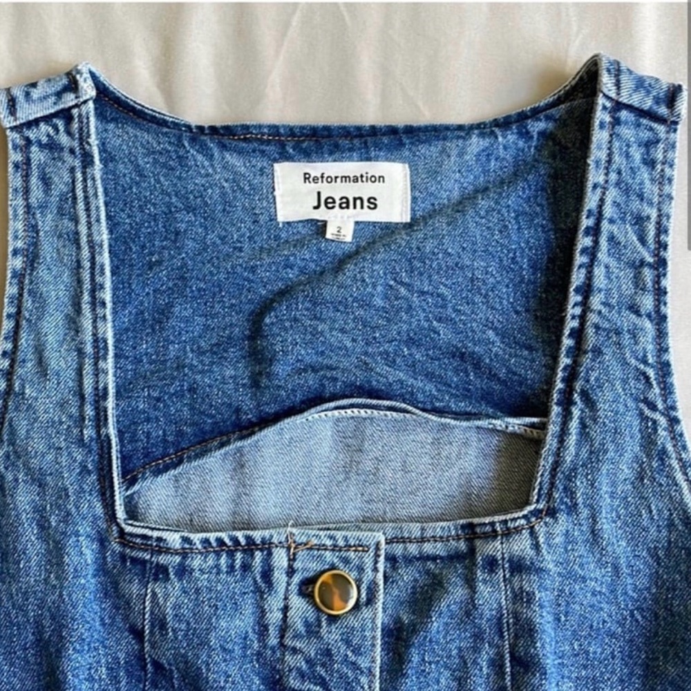 Reformation Denim Mini Dress - Picture 2 of 4